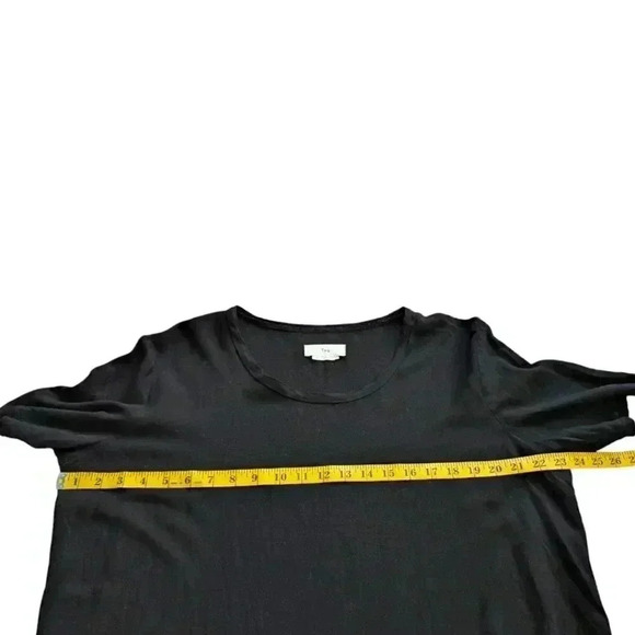 Aritzia TNA Tunic Black Short Sleeve Dress Top Rayon Baggy Women's size Small - Picture 11 of 12